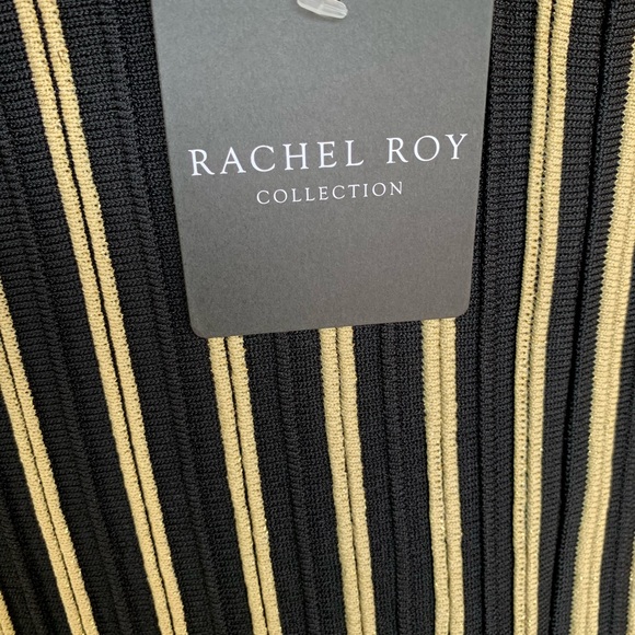 Rachel Rachel Roy Black/Gold Ribbed Long Sleeve Sweater Dress-Women’s 2X-NWT - Picture 6 of 14